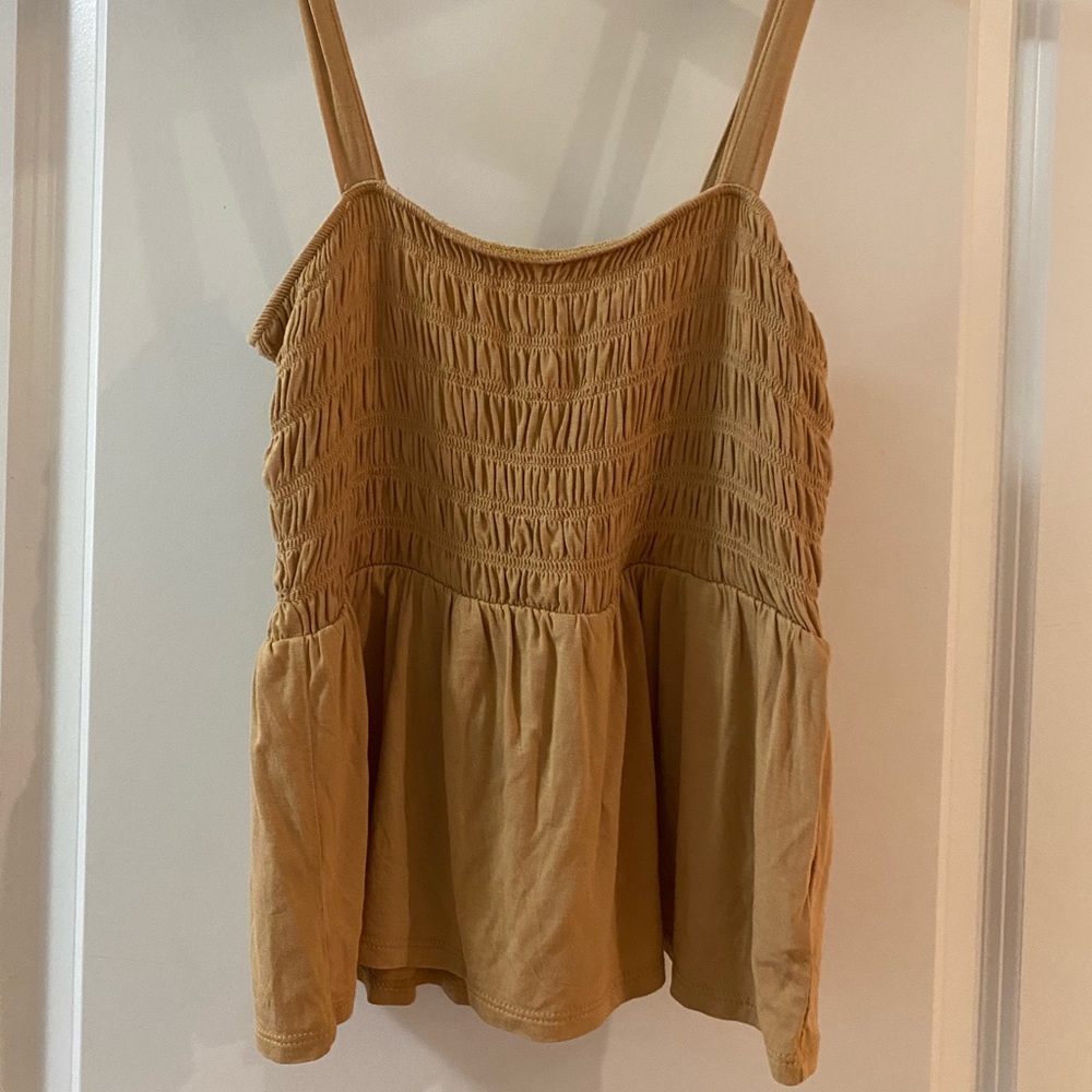 American Eagle Dark Yellow/Gold Babydoll Shirt M